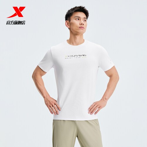 特步跑步系列 | 吸湿速干圆领T恤夏季新款男运动短袖974229010434