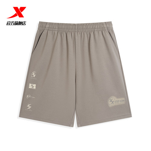特步运动短裤男2024新款夏季官方休闲透气针织五分裤976329610303