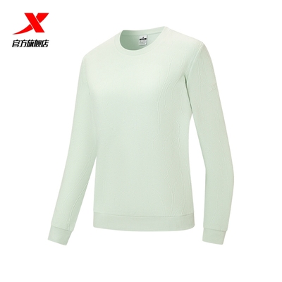 特步圆领卫衣女2025年新款