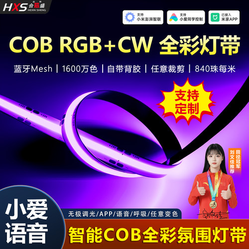 全光谱RGBCW智能灯带七彩＋白暖