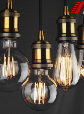 Hntoolight 爱迪生复古灯泡220V110V钨丝螺口E27 灯丝怀旧灯泡