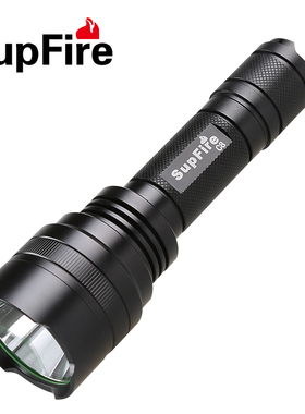 superfire强光手电C8充电远射军家用小迷你防身led户外黄光手电筒