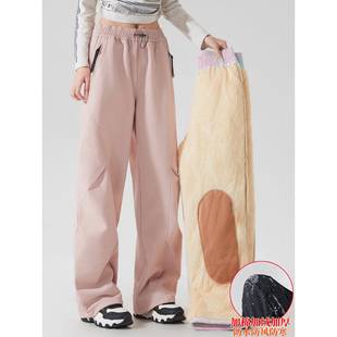 子 加绒加厚防风防水防寒极寒东北哈尔滨滑雪裤 保暖棉裤 女外穿冬季