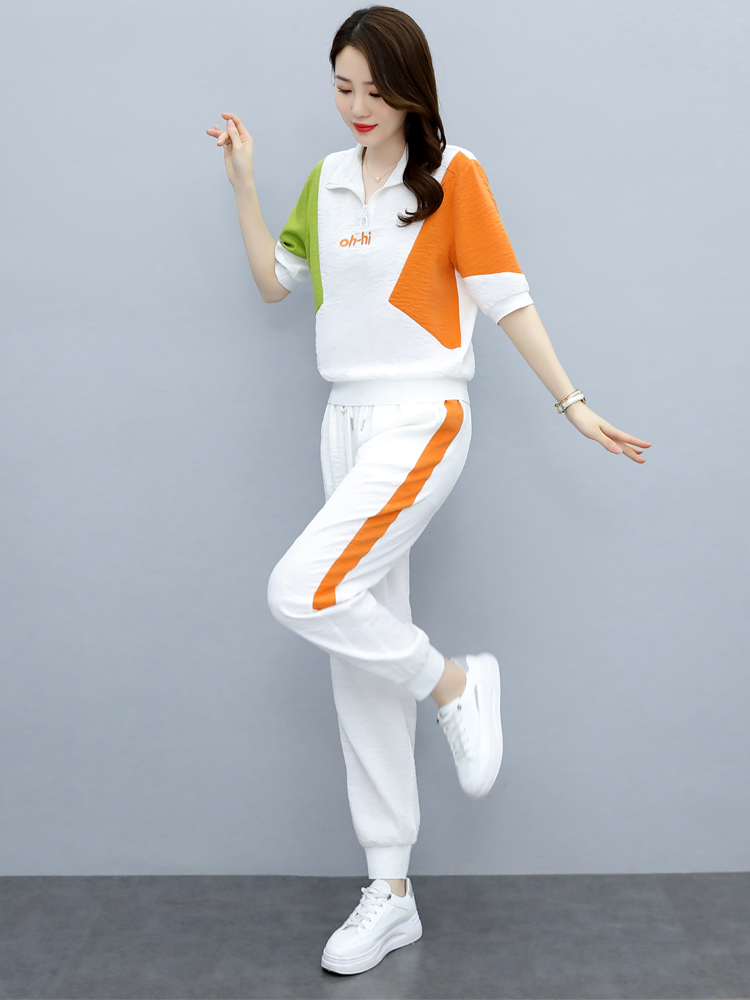 运动套装女夏季2021新款洋气减龄显瘦气质女神范休闲