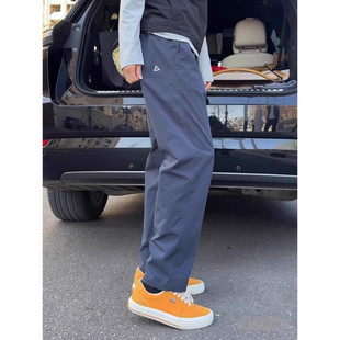 机能小三角白标宽松锥形休闲裤男女同款夏季薄美式软壳工装长裤子