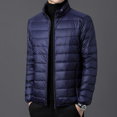 中老青年爸爸内穿短款 男士 羽绒服保暖内胆冬季 白鸭绒贴身棉袄上衣