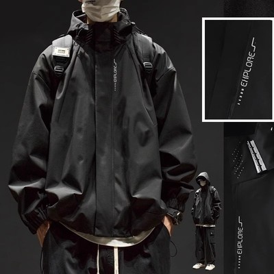 NASA联名黑武士机能风冲锋衣男秋季新款暴雨级防水外套户外登山服