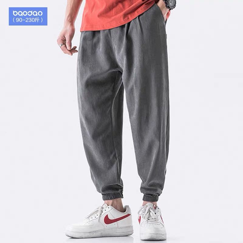 春夏男士加大休闲裤百搭束脚运动