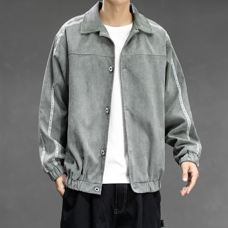 灯芯绒外套男oversize秋季夹克