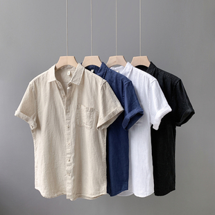 商场倒闭清仓捡漏短袖衬衫男夏季工装耐磨七分袖衬衣外套六分中袖