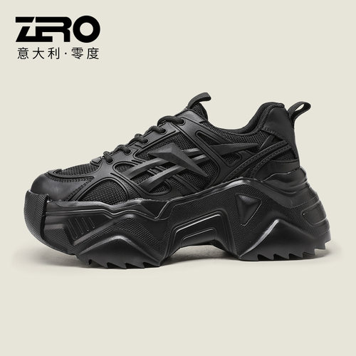 零度老爹鞋女真皮时尚厚底Zero