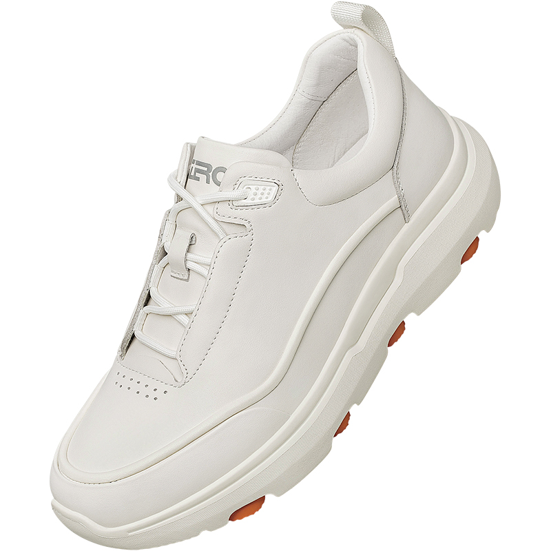 「柱力缓震科技」ZRO零度男鞋运动休闲鞋2025秋季新款真皮小白鞋