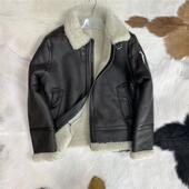 男士 英国单 pu棉 硬核高端 翻领机车加绒夹克外套 悠久