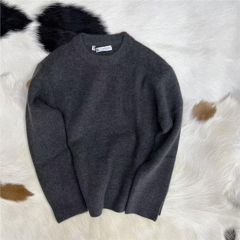 西班牙订单 含羊毛 软糯贴服 好打理 短款 男女情侣针织毛衣 313