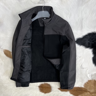 男士 徒步高尔夫 轻量化软壳加绒立领夹克外套 户外运动 美单