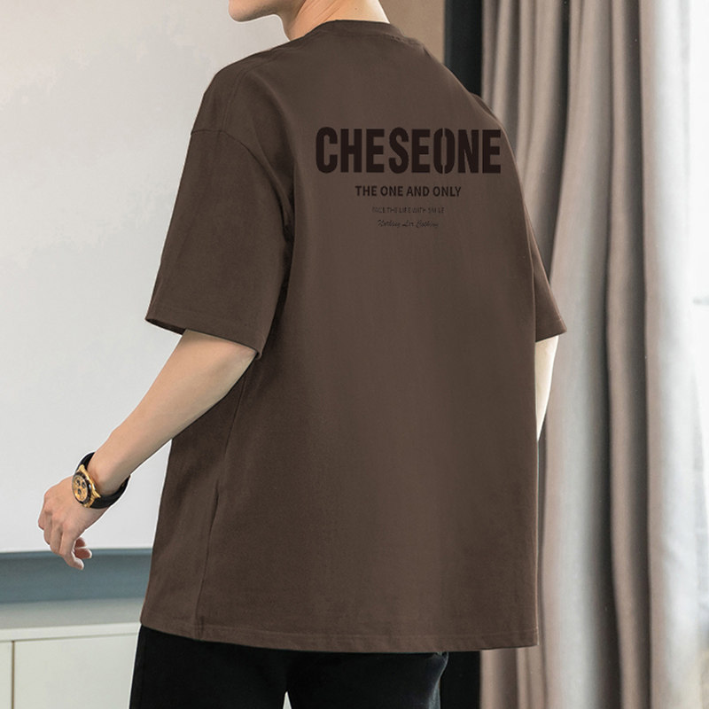 260g重磅纯棉短袖t恤男装2025新款夏季潮流宽松美式全棉半袖体恤,男装,T恤,淘宝优惠券,粉丝福利购,淘宝优惠卷