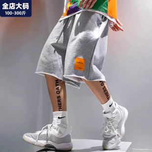 男士 子 加肥加大胖子夏季 運動短褲 寬松五分褲 褲 男大碼 重磅棉質(zhì)男裝