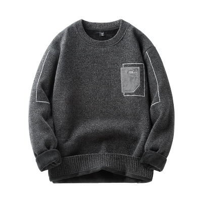 冬季加绒加厚毛衣男大码加肥加大