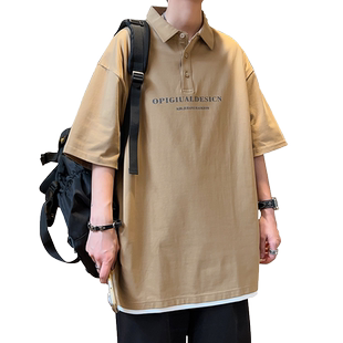 t恤短袖男polo衫夏季纯棉宽松青少年潮牌胖子加肥加大大码男装9xl