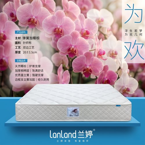 玮兰三维椰棕直立弹簧偏硬床垫