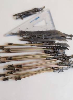 方天画戟迷你武器摆件三国演义吕布兵器金属礼物水浒玩具西游记