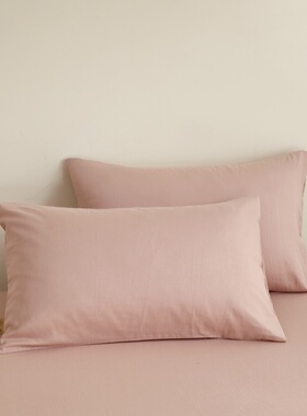 A纯棉双层纱枕套一只一对装成人48x74cm儿童30x50全棉枕头套40x60