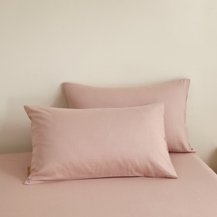 A纯棉双层纱枕套一只一对装 成人48x74cm儿童30x50全棉枕头套40x60