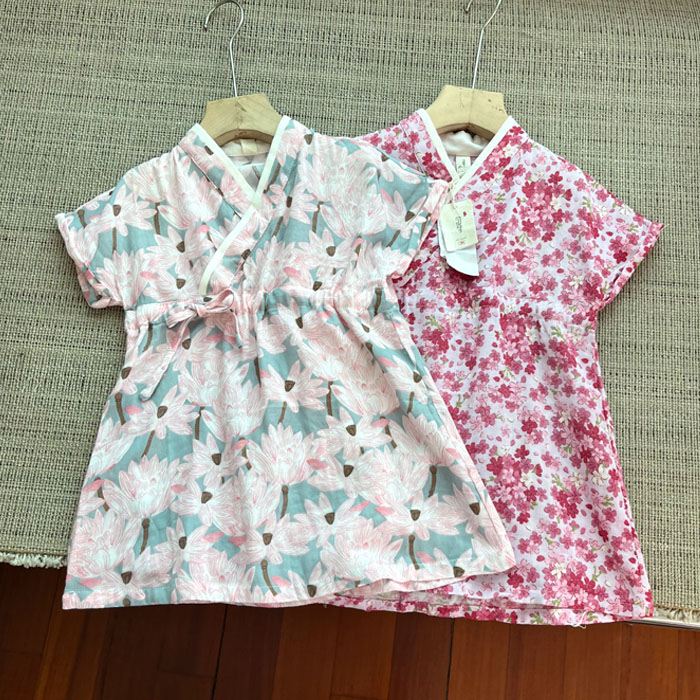 641女童短袖连衣裙夏季棉纱汉服裙子