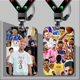 学生校园卡套滑盖式工作证件套硬塑料门禁卡水卡厂牌套NBA尼克杨