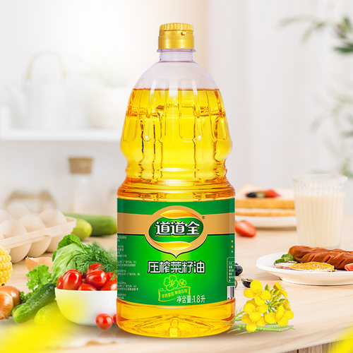 道道全全1.8L压榨菜籽油 非转基因/物理压榨 食用油纯正清香