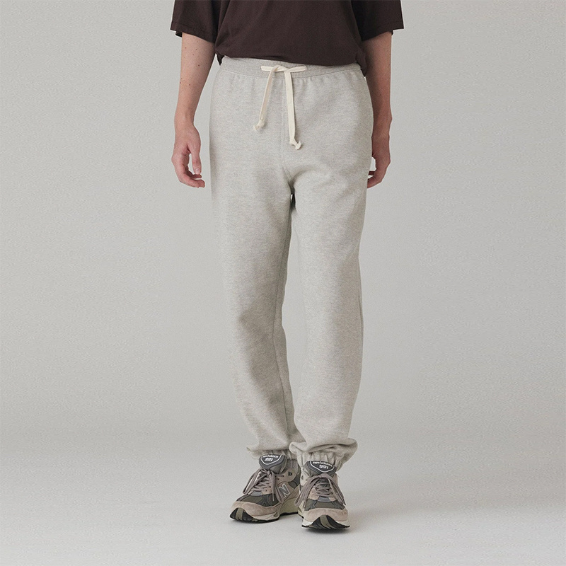 双面针织抽绳束口运动休闲长裤