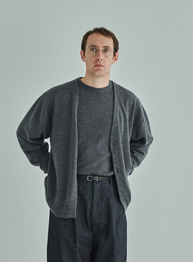 日本Still By Hand羊毛蚕丝捻纱双扣针织衫KN02253