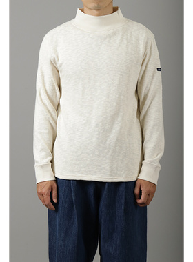 日本Tieasy HDCS微宽松有机棉复古厚实高领针织衫T恤