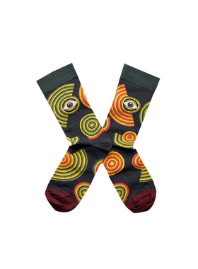 法国Bonne Maison Night Eye轮回之眼白格中统袜法国制PS4-01