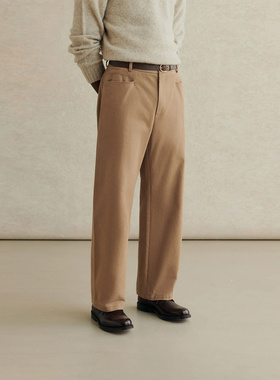 法国De Bonne Facture法式复古1920年代工装宽版休闲长裤卡其