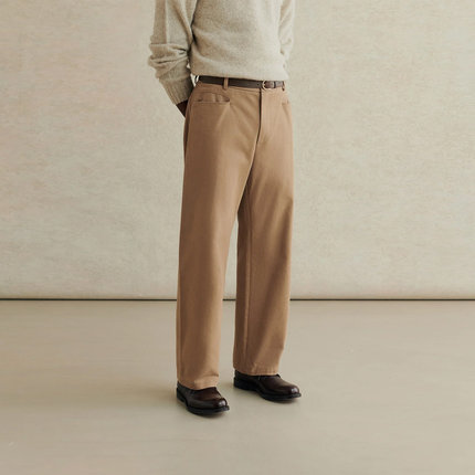 法国De Bonne Facture法式复古1920年代工装宽版休闲长裤卡其