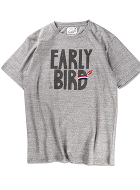 日本Riding High Jersey P&E线绣Early Bird短T棕色日本制