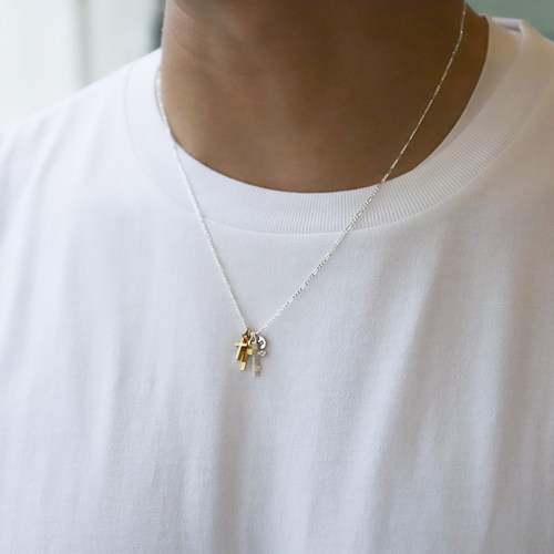 银黄铜镀金奖牌祝福特别精巧项链