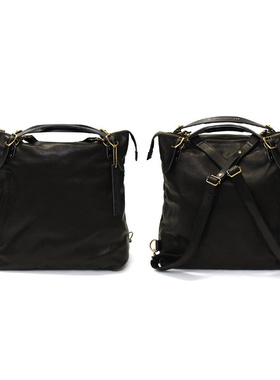 日本神户品牌Less / Alto系列3用变化背包手提肩背包黑色中