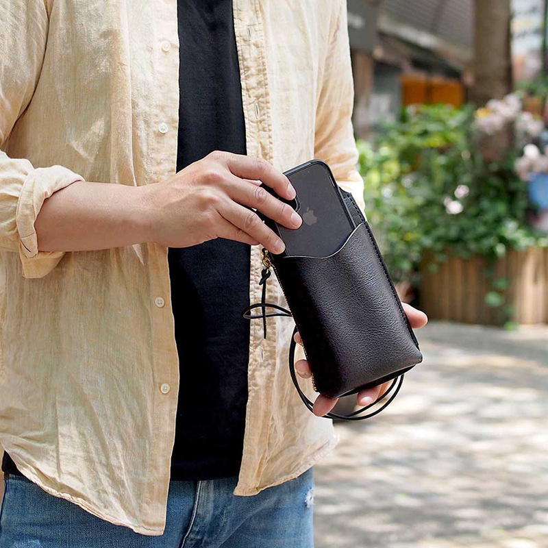 牛皮手工手机套手机随身包