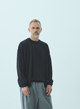 日本Still By Hand亚麻混纺12G薄V领针织衫 KN03261