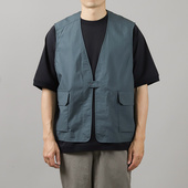 Hand无侧缝线轻薄宽松高密度棉单扣工装 日本Still 风背心马甲
