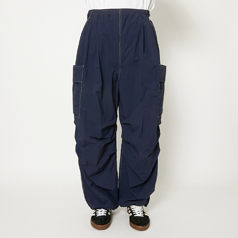 节绳蓬松感深褶休闲机能长裤