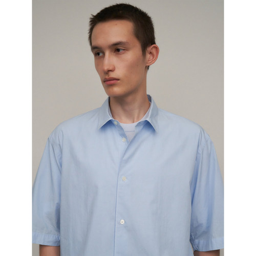 日本滨松慢速织宽松短袖衬衫ATON