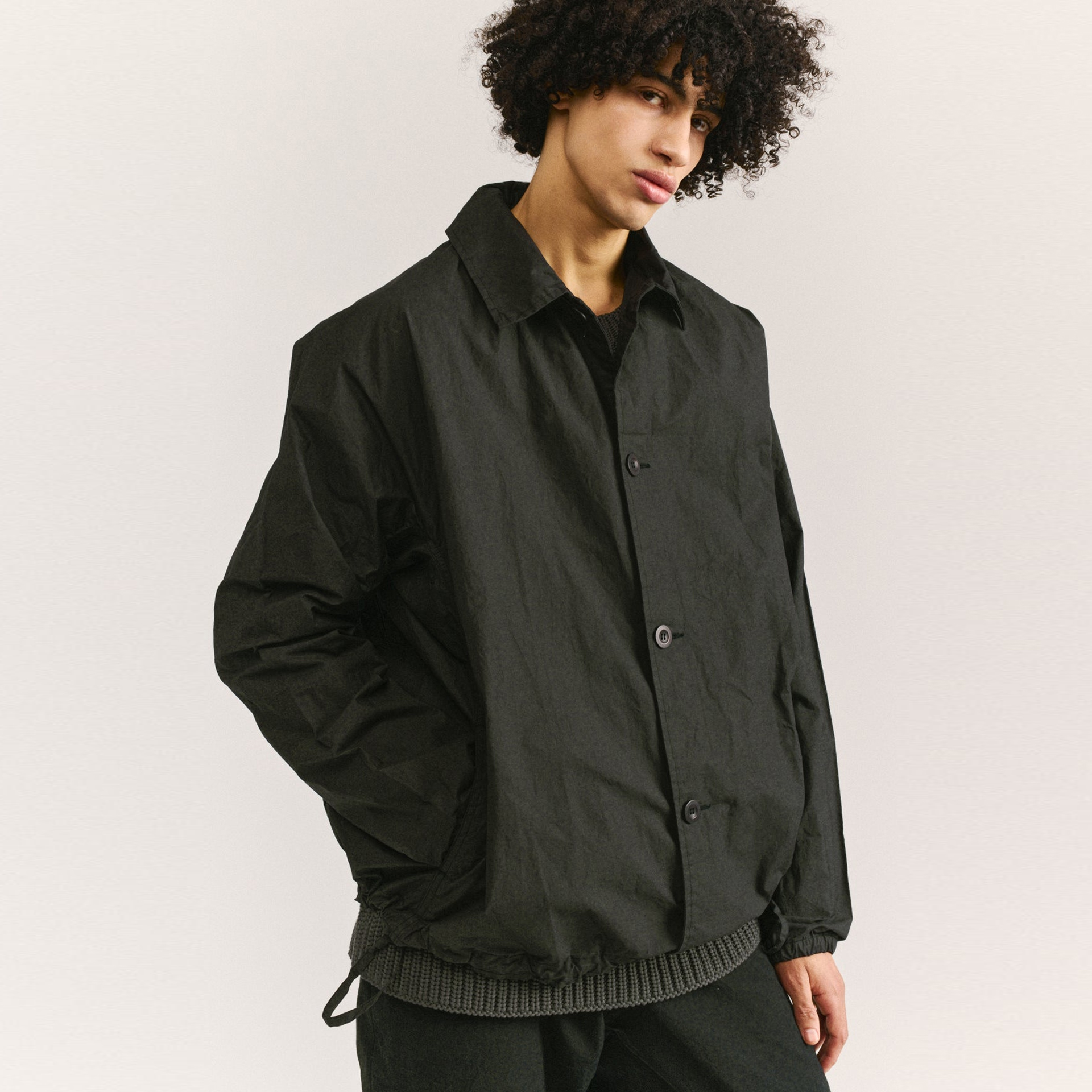 CaseyCasey水洗蜡染抽绳短夹克