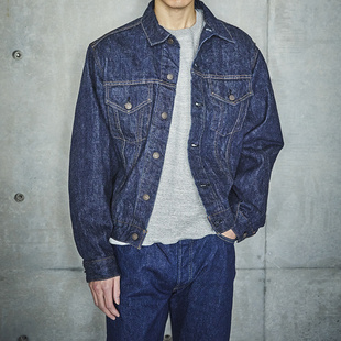 日本orSlow Type3 1960复古口袋经典工作牛仔夹克外套一次水洗
