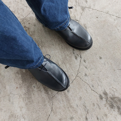 世界漫游者鞋牛皮缝线手工鞋