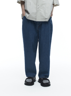 日本Kontor圆弧剪裁深褶13.5oz牛仔长裤