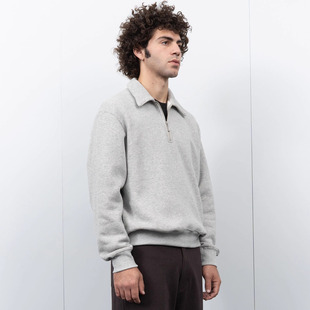 拉链棉混羊毛箱型微宽松卫衣 Co. 美国Lady White