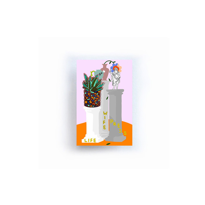 美国Life Wife Press Terrazzo Planter 虎尾兰别针胸针玫瑰金